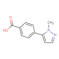Chemical structure of 4-(1-methyl-1H-pyrazol-5-yl)benzoic acid - CSSB00011961128