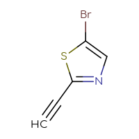 Chemical structure of 5-bromo-2-ethynyl-1,3-thiazole - CSSB00022319973