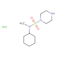 Chemical structure of N-cyclohexyl-N-methylpiperazine-1-sulfonamide hydrochloride - CSSB20591797771