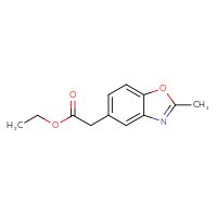 Chemical structure of ethyl 2-(2-methyl-1,3-benzoxazol-5-yl)acetate - CSSB00045603958