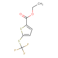 Chemical structure of ethyl 5-[(trifluoromethyl)sulfanyl]thiophene-2-carboxylate - CSSB01402450741
