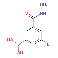 Chemical structure of [3-bromo-5-(hydrazinecarbonyl)phenyl]boronic acid - CSSB00010073366