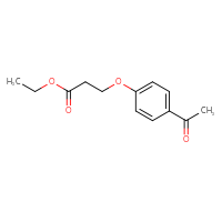 Chemical structure of ethyl 3-(4-acetylphenoxy)propanoate - CSSB00000296744