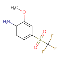 Chemical structure of 2-methoxy-4-trifluoromethanesulfonylaniline - CSSB00010209582