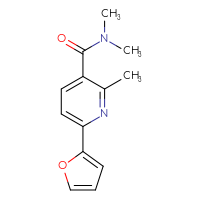 Chemical structure of 6-(furan-2-yl)-N,N,2-trimethylpyridine-3-carboxamide - CSSB01995205782