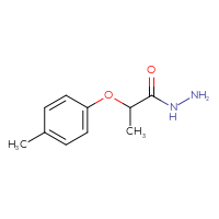 Chemical structure of 2-(4-methylphenoxy)propanehydrazide - CSSB00000189963