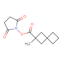 Chemical structure of 2,5-dioxopyrrolidin-1-yl 2-methylspiro[3.3]heptane-2-carboxylate - CSSB02504147820