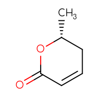 Chemical structure of (6R)-6-methyl-5,6-dihydro-2H-pyran-2-one - CSSB02125624513