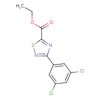 Chemical structure of ethyl 3-(3,5-dichlorophenyl)-1,2,4-thiadiazole-5-carboxylate - CSSB00020649233