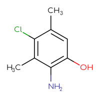 Chemical structure of 2-amino-4-chloro-3,5-dimethylphenol - CSSB00000187843