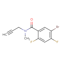 Chemical structure of 5-bromo-2,4-difluoro-N-methyl-N-(prop-2-yn-1-yl)benzamide - CSSB01994920258