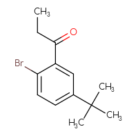 Chemical structure of 1-(2-bromo-5-tert-butylphenyl)propan-1-one - CSSB00051565711