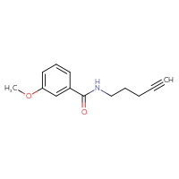 Chemical structure of 3-methoxy-N-(pent-4-yn-1-yl)benzamide - CSSB00006080199