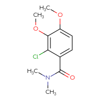 Chemical structure of 2-chloro-3,4-dimethoxy-N,N-dimethylbenzamide - CSSB01432918279