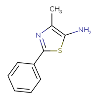 Chemical structure of 4-methyl-2-phenyl-1,3-thiazol-5-amine - CSSB00000700472