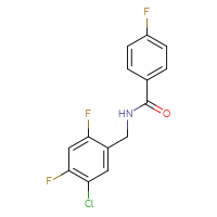 Chemical structure of N-[(5-chloro-2,4-difluorophenyl)methyl]-4-fluorobenzamide - CSSB06327355419