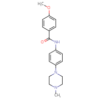 Chemical structure of 4-methoxy-N-[4-(4-methylpiperazin-1-yl)phenyl]benzamide - CSSB00026626990