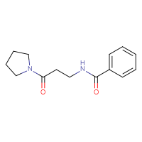 Chemical structure of N-[3-oxo-3-(pyrrolidin-1-yl)propyl]benzamide - CSSB00000579897