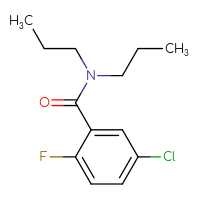 Chemical structure of 5-chloro-2-fluoro-N,N-dipropylbenzamide - CSSB00000274147