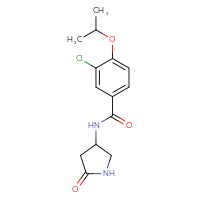 Chemical structure of 3-chloro-N-(5-oxopyrrolidin-3-yl)-4-(propan-2-yloxy)benzamide - CSSB06494942473