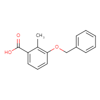 Chemical structure of 3-(benzyloxy)-2-methylbenzoic acid - CSSB00012771988