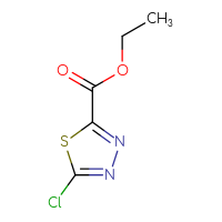 Chemical structure of ethyl 5-chloro-1,3,4-thiadiazole-2-carboxylate - CSSB00000102684