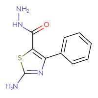 Chemical structure of 2-amino-4-phenyl-1,3-thiazole-5-carbohydrazide - CSSB00000042661