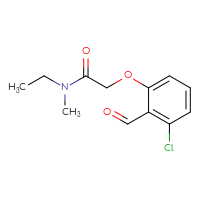 Chemical structure of 2-(3-chloro-2-formylphenoxy)-N-ethyl-N-methylacetamide - CSSB00000372357