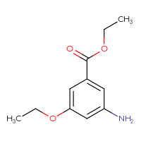 Chemical structure of ethyl 3-amino-5-ethoxybenzoate - CSSB00012859215