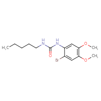 Chemical structure of 1-(2-bromo-4,5-dimethoxyphenyl)-3-pentylurea - CSSB00105452659