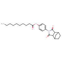 Chemical structure of 4-{3,5-dioxo-4-azatricyclo[5.2.1.0²,⁶]decan-4-yl}phenyl decanoate - CSSB00121685315