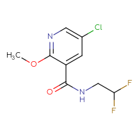 Chemical structure of 5-chloro-N-(2,2-difluoroethyl)-2-methoxypyridine-3-carboxamide - CSSB06419771423