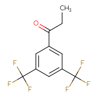 Chemical structure of 1-[3,5-bis(trifluoromethyl)phenyl]propan-1-one - CSSB00000023534