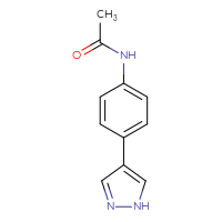Chemical structure of N-[4-(1H-pyrazol-4-yl)phenyl]acetamide - CSSB00103005587