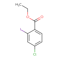 Chemical structure of ethyl 4-chloro-2-iodobenzoate - CSSB00000047509
