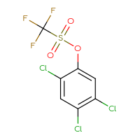 Chemical structure of 2,4,5-trichlorophenyl trifluoromethanesulfonate - CSSB00153435157