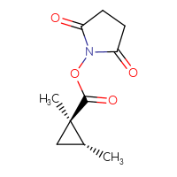 Chemical structure of 2,5-dioxopyrrolidin-1-yl (1R,2R)-1,2-dimethylcyclopropane-1-carboxylate - CSSB06359513683