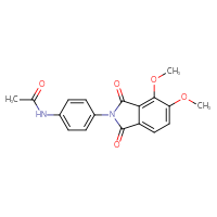 Chemical structure of N-[4-(4,5-dimethoxy-1,3-dioxo-2,3-dihydro-1H-isoindol-2-yl)phenyl]acetamide - CSSB00028215038