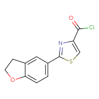Chemical structure of 2-(2,3-dihydro-1-benzofuran-5-yl)-1,3-thiazole-4-carbonyl chloride - CSSB00000022423