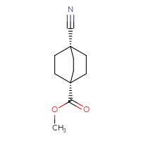 Chemical structure of methyl 4-cyanobicyclo[2.2.2]octane-1-carboxylate - CSSB00138565899