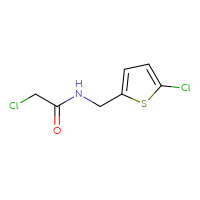 Chemical structure of 2-chloro-N-[(5-chlorothiophen-2-yl)methyl]acetamide - CSSB00000742116