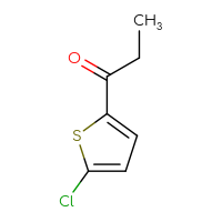 Chemical structure of 1-(5-chlorothiophen-2-yl)propan-1-one - CSSB00000238488