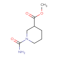 Chemical structure of methyl 1-carbamoylpiperidine-3-carboxylate - CSSB00000216682