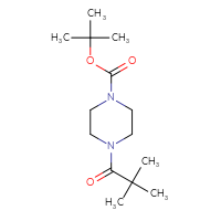 Chemical structure of tert-butyl 4-(2,2-dimethylpropanoyl)piperazine-1-carboxylate - CSSB00000026895