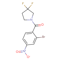 Chemical structure of 1-(2-bromo-4-nitrobenzoyl)-3,3-difluoropyrrolidine - CSSB00061297108