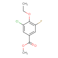 Chemical structure of methyl 3-chloro-4-ethoxy-5-fluorobenzoate - CSSB00025726445