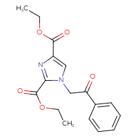 Chemical structure of 2,4-diethyl 1-(2-oxo-2-phenylethyl)-1H-imidazole-2,4-dicarboxylate - CSSB00025688993