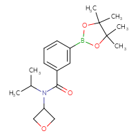 Chemical structure of N-(oxetan-3-yl)-N-(propan-2-yl)-3-(4,4,5,5-tetramethyl-1,3,2-dioxaborolan-2-yl)benzamide - CSSB03592143322