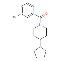 Chemical structure of 1-(3-bromobenzoyl)-4-cyclopentylpiperidine - CSSB00050699847