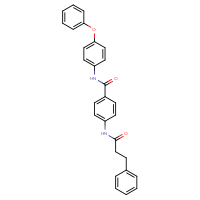 Chemical structure of N-(4-phenoxyphenyl)-4-(3-phenylpropanamido)benzamide - CSSB02515421493